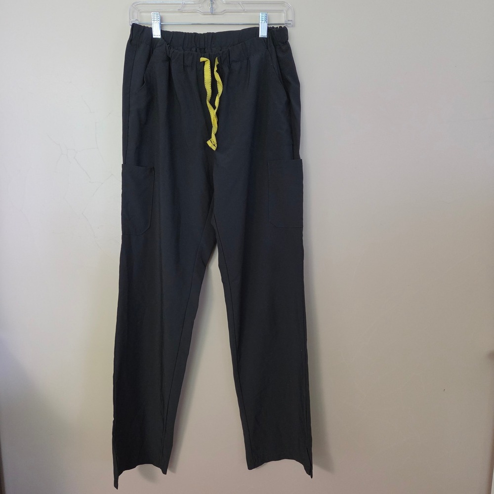 Revel Premium Stretch Scrub Pants Medium Charcoal Gray Utility Pockets